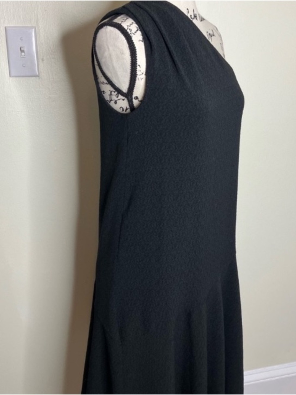 Anthropologie HD in Paris Nemesia black one shoulder asymmetrical dress 4 - Picture 2 of 6